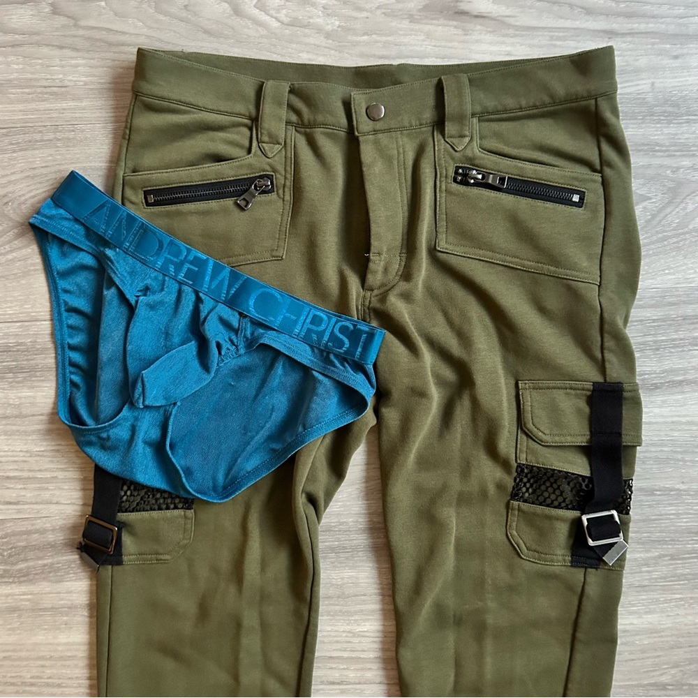 Andrew Christian | Glampground Cargo Pants & Sensual Brief Bundle (Small/Medium) - Picture 5 of 15